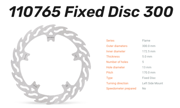 Moto-Master Bremsscheibe Flame vorne passend für Harley Davidson - 110765