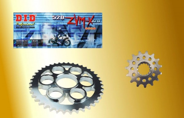 DID Kettensatz passend für Ducati 950 Hypermotard / SP / RVE ab Bj 19 mit DID520ZVM-X Kette